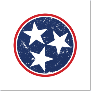 Tennessee Flag Distressed Posters and Art